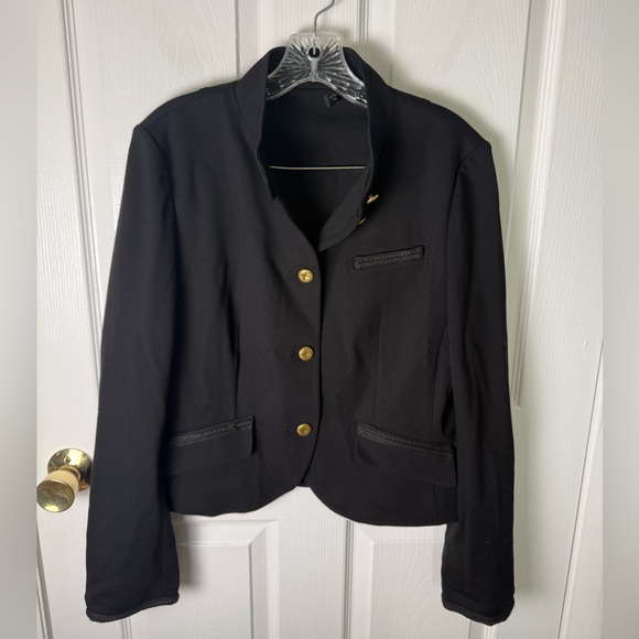 Rag & Bone Slade Braided Crop Ponte Blazer in Black 12 - Picture 3 of 11